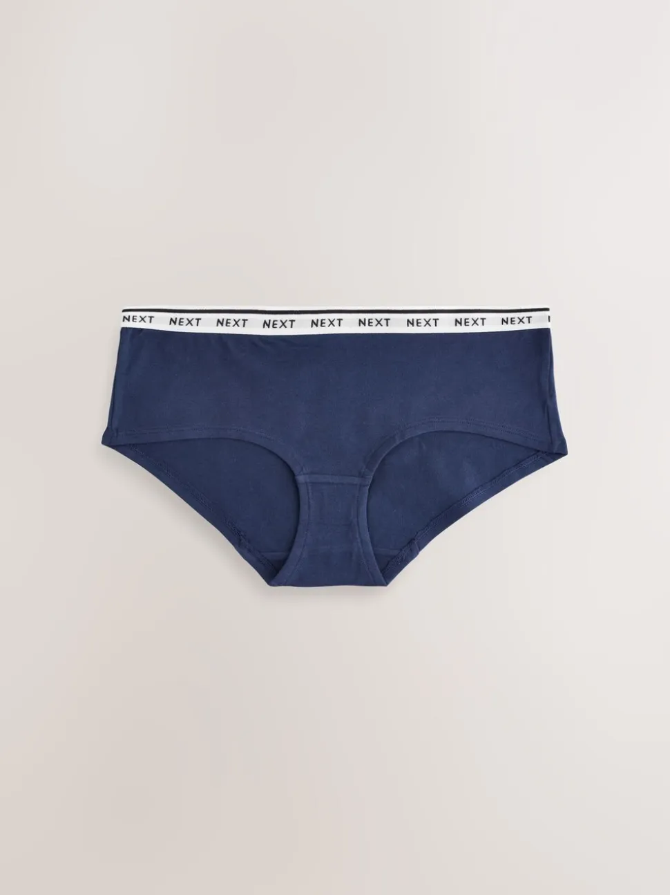 Marineblauw met Argyle - 4 Katoenen slipjes met logotailleband
