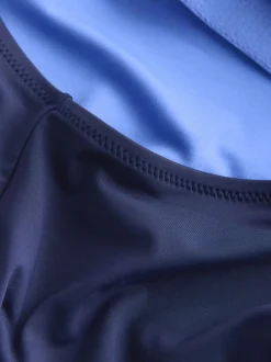 Marineblauw met panelen - Unitard buikcorrigerend badpak