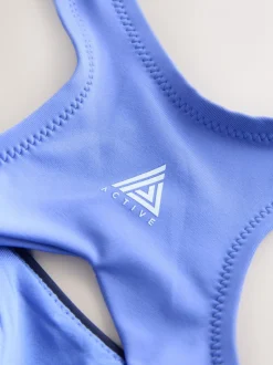 Marineblauw met panelen - Unitard buikcorrigerend badpak