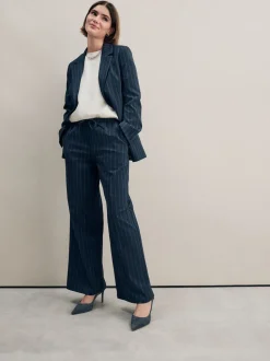 Marineblauw suède - Leren mid-court pumps