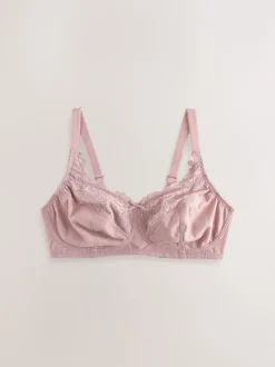 Marineblauw/bessenrood/roze - Total Support ultiem comfortabele kanten beha's met volledige cups 3 stuks