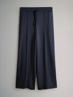 Marineblauw/chocoladebruin - The Set Modal Straight Leg Joggers 2 Pack