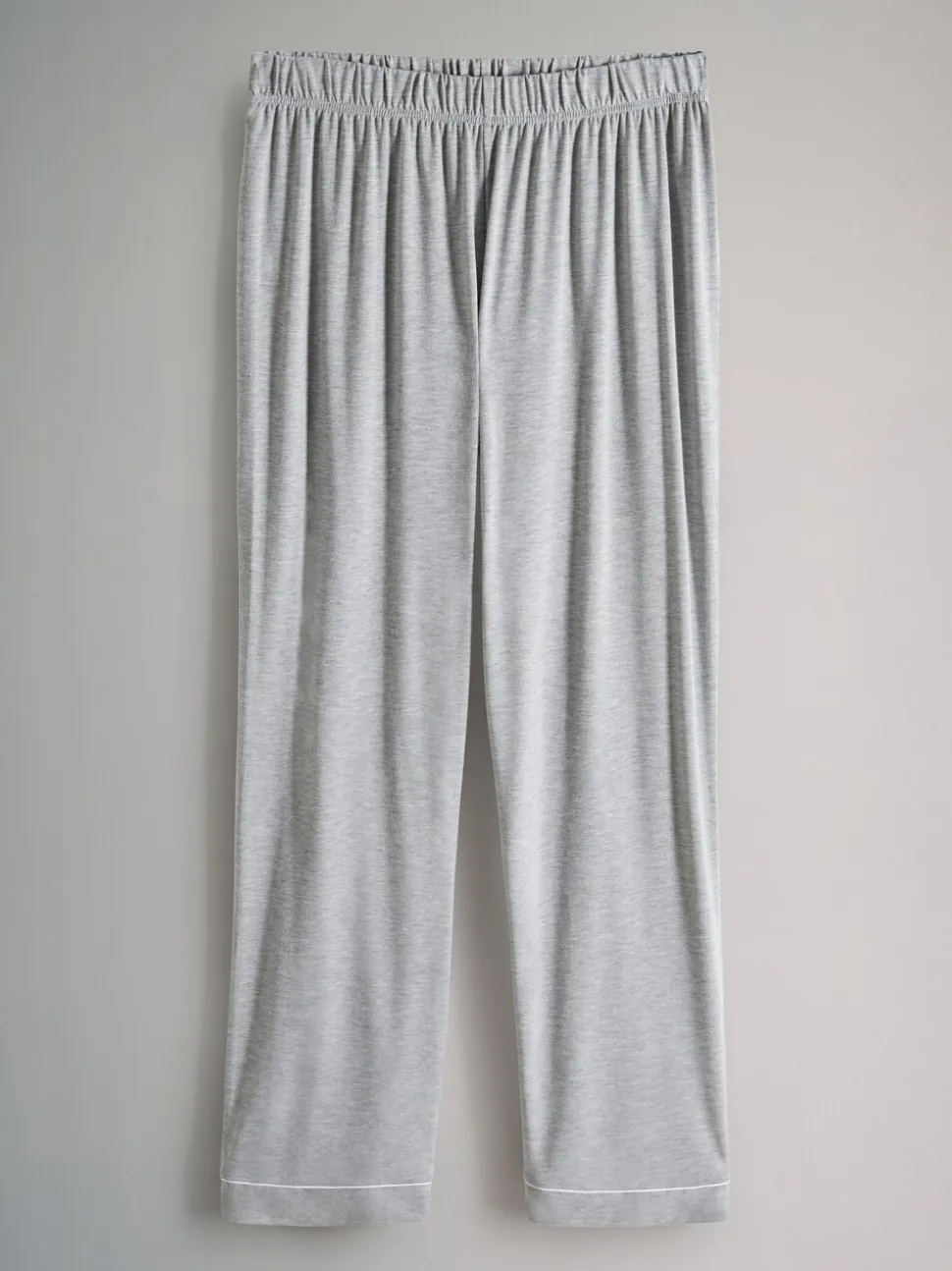 Marineblauw/grijs gemêleerd - The Set 2 Pack Polyester Viscose Blend Pyjama's met doorlopende knoopsluiting en bies