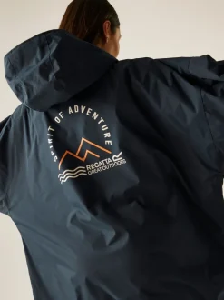 Marineblauw/groen - Regatta - Waterdichte omkleedjas voor volwassenen