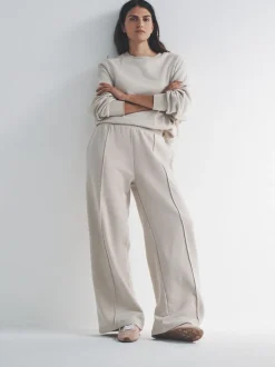 Marineblauw/kiezelkleurig - The Set 2 Pack Pintuck Wide Leg Joggers