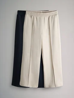Marineblauw/kiezelkleurig - The Set 2 Pack Pintuck Wide Leg Joggers