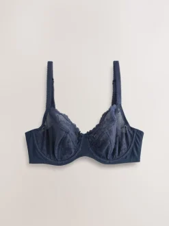 Marineblauw/roestkleurig - Verpakking van 2 kanten beha's cup DD+
