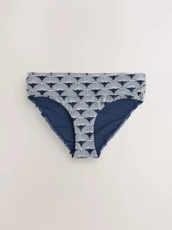 Marineblauw/witte waaier - Bikinibroekjes