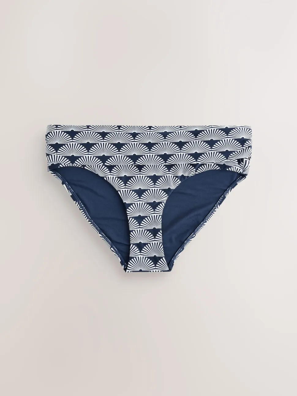 Marineblauw/witte waaier - Bikinibroekjes