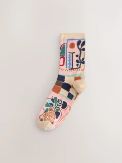 Marrakesh Mix Print - Set van 5 paar enkelsokken