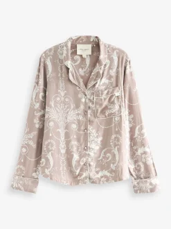 Mauve roze - Laura Ashley Josette pyjama met knopen