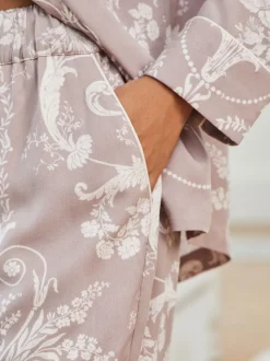 Mauve roze - Laura Ashley Josette pyjama met knopen