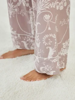 Mauve roze - Laura Ashley Josette pyjama met knopen