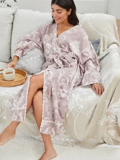 Mauve roze - Laura Ashley Josette badjas