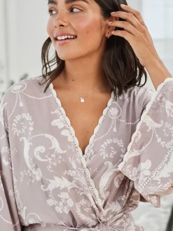 Mauve roze - Laura Ashley Josette badjas