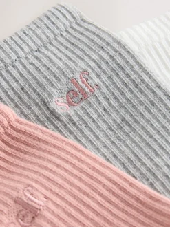 Mauve/grijs/crème - zelf. 3 paar lounge enkelsokken met verzachte zool