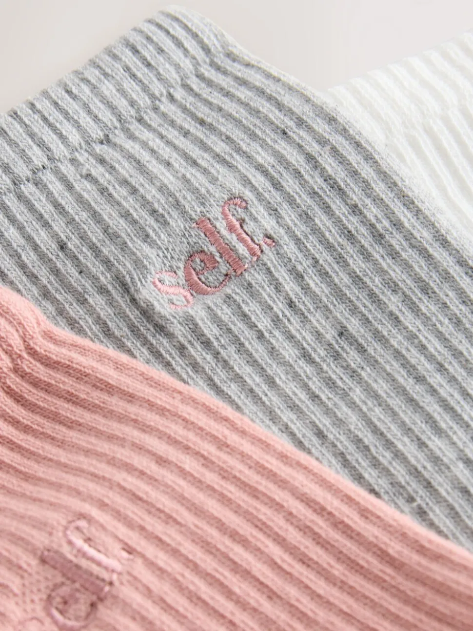 Mauve/grijs/crème - zelf. 3 paar lounge enkelsokken met verzachte zool