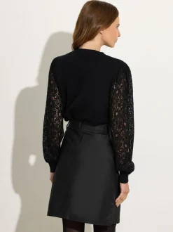 M&Co Coated A-Line Skirt