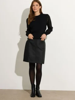 M&Co Coated A-Line Skirt