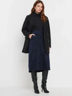 M&Co corduroy volledige midirok