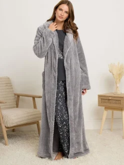 M&Co Honeycomb Shawl Maxi Robe