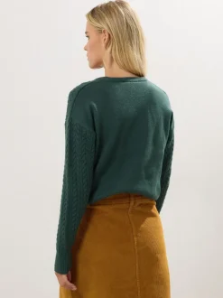 M&Co Petite Cord A-Line Skirt