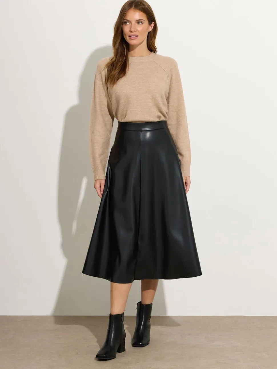 M&Co PU Full Skirt