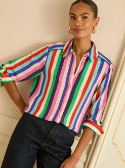Meerdere strepen - Love & Roses Long Sleeve Button Through Shirt