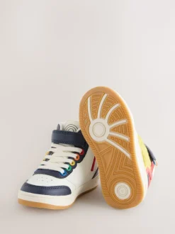 Meerkleurige bouclé met regenboog - Little Bird by Jools Oliver - Hoge sneakers met sterren
