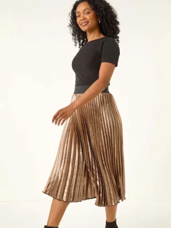 Metallic - Roman Pleated Skirt