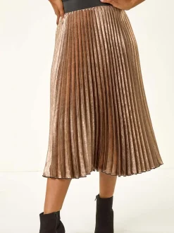 Metallic - Roman Pleated Skirt