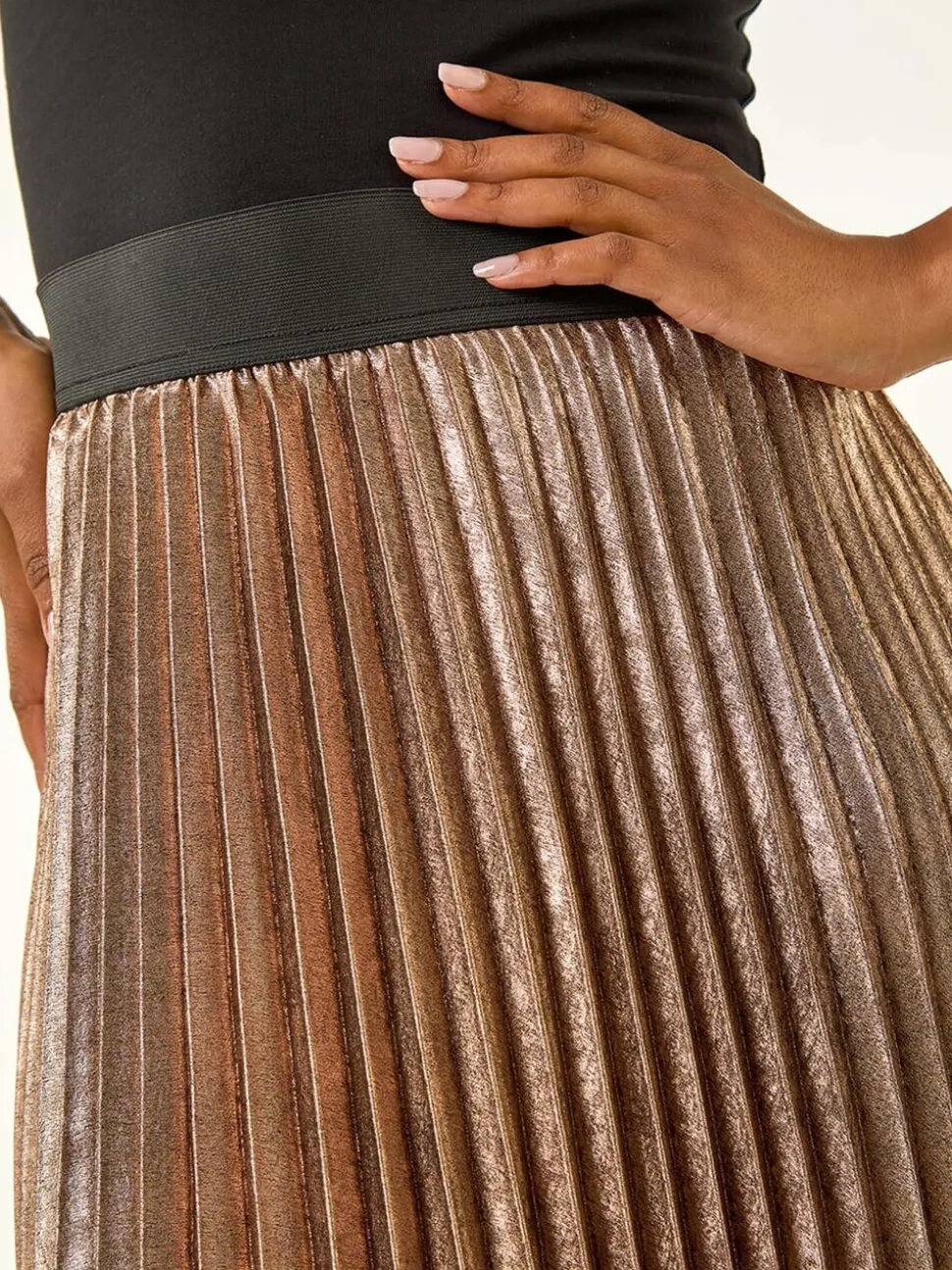 Metallic - Roman Pleated Skirt