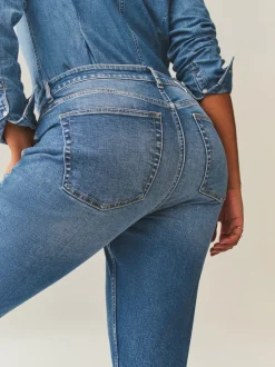 Middenblauw denim - Hourglass Mid Rise Stretch Slim Jeans