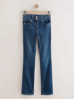 Middenblauw denim - Lift, slim en shape jeans met bootcut