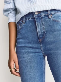 Middenblauw denim - Mid Rise Stretch Bootcut Jeans
