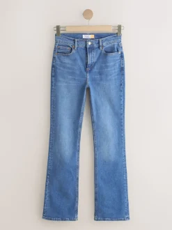 Middenblauw denim - Mid Rise Stretch Bootcut Jeans