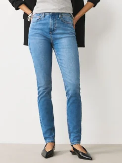 Middenblauw denim - Mid Rise Stretch Skinny Jeans