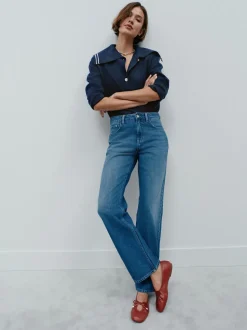 Middenblauw denim - Straight Leg Jeans