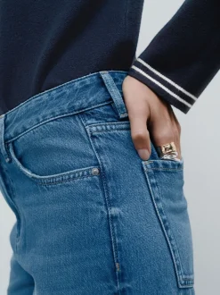 Middenblauw denim - Straight Leg Jeans