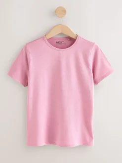 Mineraalkleurig - Set van 5 T-shirts met ronde hals en hoog katoengehalte