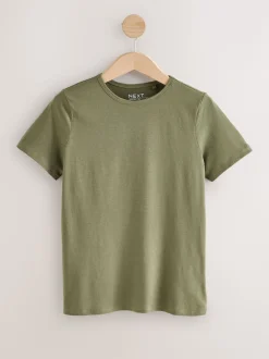 Mineraalkleurig - Set van 5 T-shirts met ronde hals en hoog katoengehalte