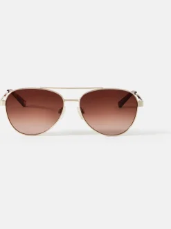Mint Velvet Gold Tone Gradient Sunglasses