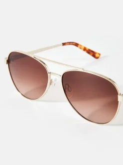 Mint Velvet Gold Tone Gradient Sunglasses