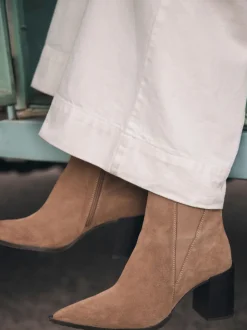 Mint Velvet Noa Suede Block Heel Boots