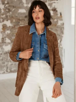 Mint Velvet Suede Blazer