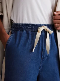 Mint Velvet Tie Waist Side Stripe Wide 100% Cotton Jeans
