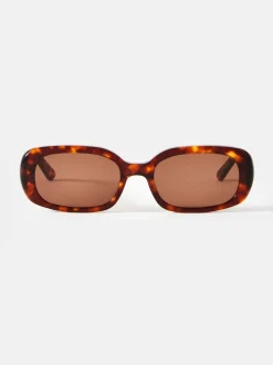 Mint Velvet Tortoiseshell Rectangle Sunglasses