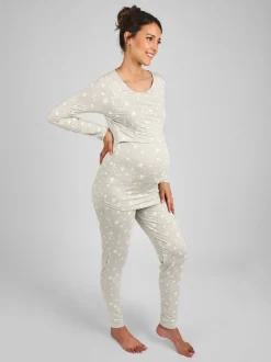 Mintgroen - JoJo Maman Bébé Maternity & Nursing Star Pyjamas Set