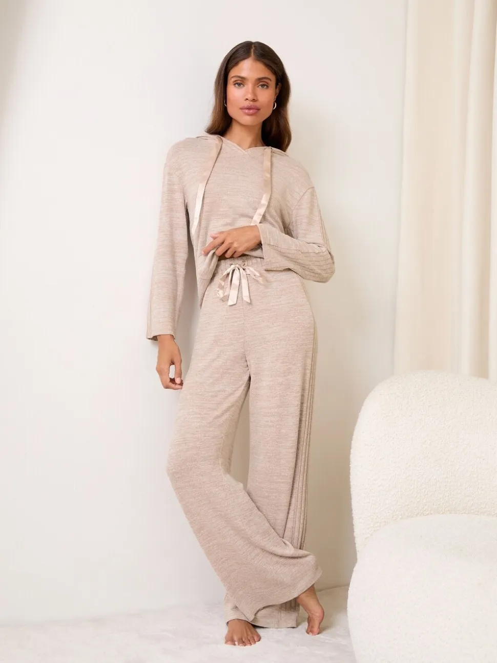Mokka - Lipsy Ribbed Loungewear Joggers