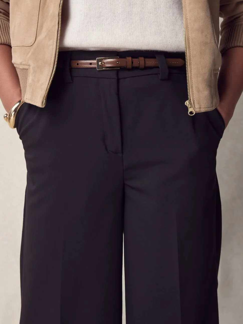 Mokkabruin - N. Premium skinny Made In Italy leren riem